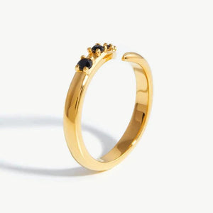 925 Silver Zircon Shell Pearl Adjustable Rings Women Opening Rings
