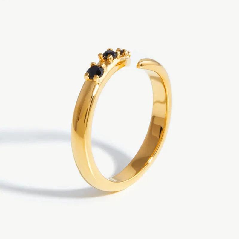 925 Silver Zircon Shell Pearl Adjustable Rings Women Opening Rings
