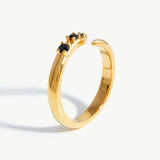 925 Silver Zircon Shell Pearl Adjustable Rings Women Opening Rings