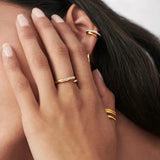 925 Silver Zircon Shell Pearl Adjustable Rings Women Opening Rings