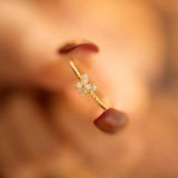 925 Silver Butterfly Ring Style INS 14k Plating Wedding Party Jewelry