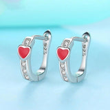 Christmas Stud Earrings 925 Silver Ladybug Clover Heart for Women Kids Girls