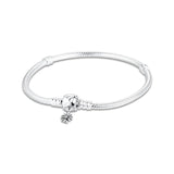 Daisy Flower Clasp Bracelet 925 Sterling Silver Jewelry