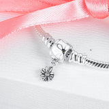 Daisy Flower Clasp Bracelet 925 Sterling Silver Jewelry
