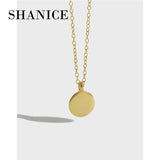 S925 Silver Necklace Peas Coin Women Silver Chain