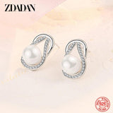 925 Silver Water Drops Personalized Pearl Earrings