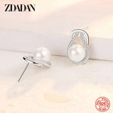 925 Silver Water Drops Personalized Pearl Earrings