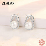 925 Silver Water Drops Personalized Pearl Earrings