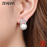 925 Silver Water Drops Personalized Pearl Earrings