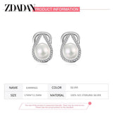 925 Silver Water Drops Personalized Pearl Earrings