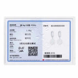 925 Silver Round Smile Face Pendant Hoop Earring For Women