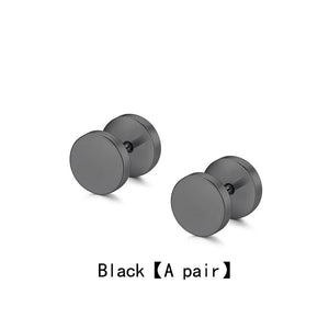 Titanium Steel Barbell Ear Stud Set Hypoallergenic Earrings