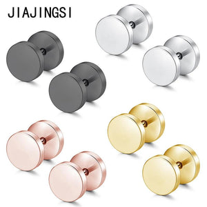 Titanium Steel Barbell Ear Stud Set Hypoallergenic Earrings