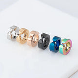 Men's Stainless Steel Non-Piercing Clip On Ear Stud Cuff Earrings