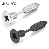 Tide Unique Screw Stud Earrings False Puncture Hot Selling / Silver Earrings