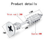 Tide Unique Screw Stud Earrings False Puncture Hot Selling / Silver Earrings