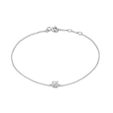 925 Sterling Silver CZ Chain Bracelet 18K Plated