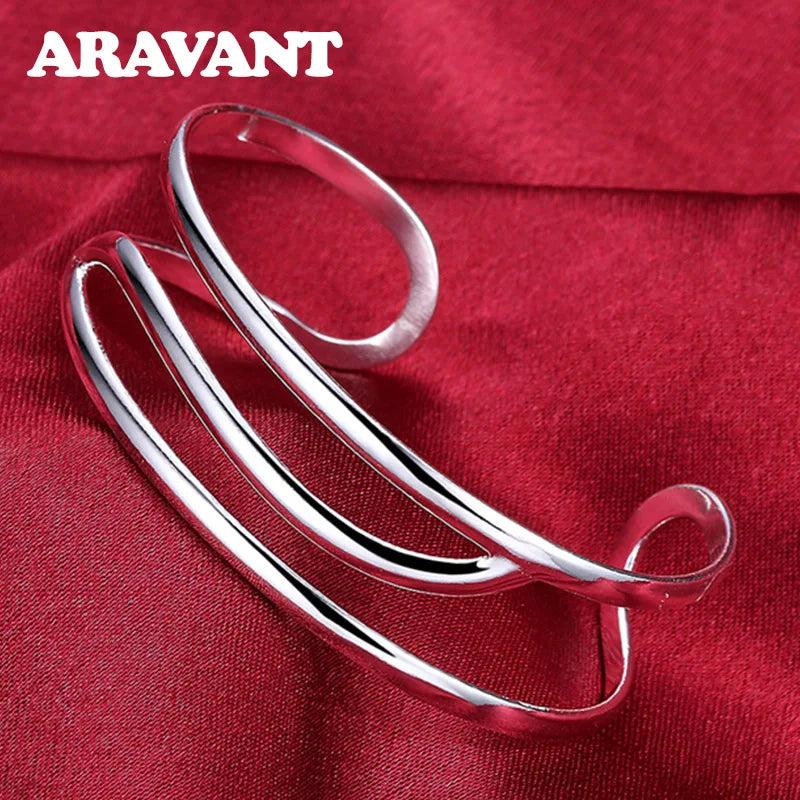 925 Silver Open Cuff Bracelets for Women