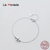 Silver Airplane Bracelet 925 Jewelry Chain for Women Girls