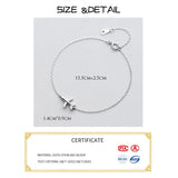 Silver Airplane Bracelet 925 Jewelry Chain for Women Girls