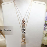 Freshwater Pearl Peanut Pendant 925 Sterling Silver Jewelry