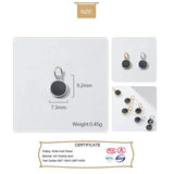 TrustDavis 925 Sterling Silver Glaze Round Charm Pendant DIY Jewelry