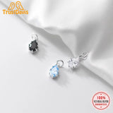 TrustDavis 925 Sterling Silver Water Drop CZ Pendant Necklace DIY Jewelry