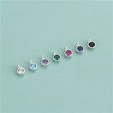 TrustDavis 925 Silver Zircon Round Charm Pendant DIY Jewelry