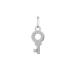 TrustDavis 925 Sterling Silver Mini Key Charm Pendant DIY Jewelry HY027