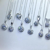 925 Silver Pendant Lab Diamond Cz Party Engagement Necklaces