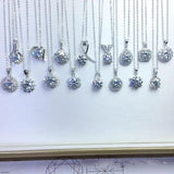 925 Silver Pendant Lab Diamond Cz Party Engagement Necklaces