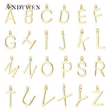 925 Sterling Silver Plain Letter A-Z Initial Alphabet Pendant for Necklace