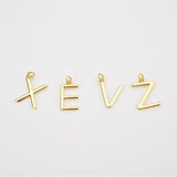 925 Sterling Silver Plain Letter A-Z Initial Alphabet Pendant for Necklace