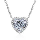 2ct Moissanite Pendant 925 Sterling Silver Wedding Necklace for Women
