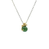 Hetian Jade Green Jade Rat Pendant 925 Sterling Silver Necklace Lucky Gift