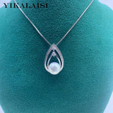 8-9mm Freshwater Pearl Oblate Pendant Necklace Chain Style Wholesales
