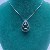 8-9mm Freshwater Pearl Oblate Pendant Necklace Chain Style Wholesales