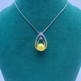 8-9mm Freshwater Pearl Oblate Pendant Necklace Chain Style Wholesales