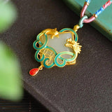 Vintage Ethnic Chinese Style Hotian Jade Necklace