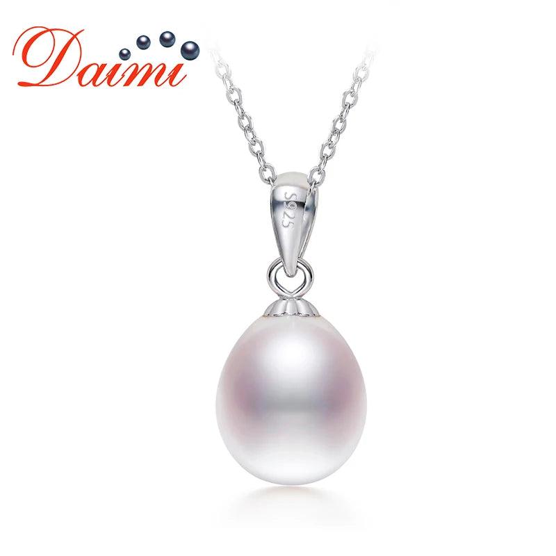 7-8mm Pearl Pendant 925 Silver Women Wedding Jewelry