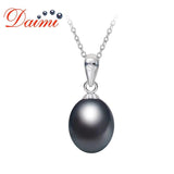 7-8mm Pearl Pendant 925 Silver Women Wedding Jewelry