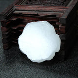 Natural Jade Rose Flower Pendant Necklace Hand-Carved Charm Jewelry