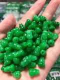 Natural Green Jade Beads DIY Bracelet Bangle Charm Jadeite Jewellery