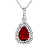 Natural Turquoise S925 Silver Necklace Pendant Women Fine Jewelry