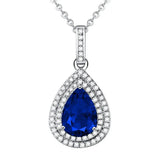 Natural Turquoise S925 Silver Necklace Pendant Women Fine Jewelry