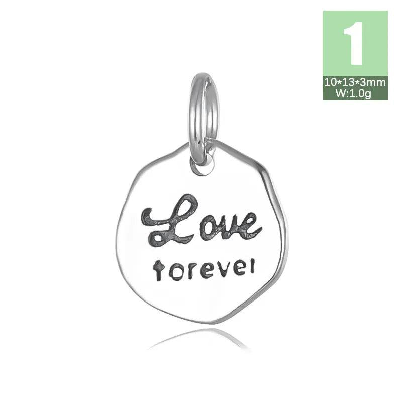 Trustdavis 925 Sterling Silver Retro Irregular Necklace Pendant Square HY344A