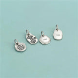 Trustdavis 925 Sterling Silver Retro Irregular Necklace Pendant Square HY344A