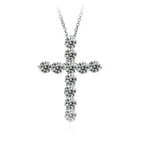 925 Silver Cross Pendant Necklace Women