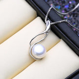 Vintage 925 Silver Pendant Freshwater Pearl Necklace
