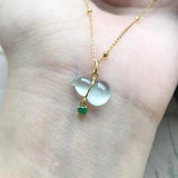 Chalcedony Gourd Pendant Necklace - Chinese Retro Charm Jewelry